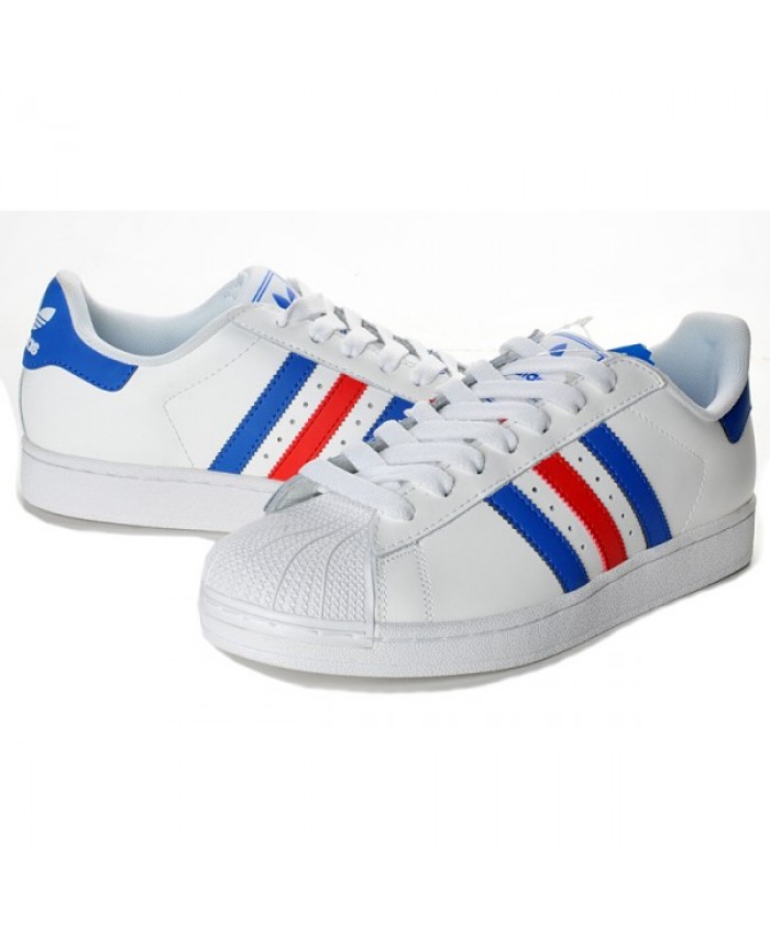 adidas superstar bleu rouge