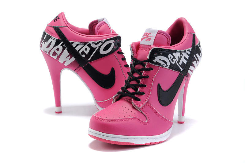 chaussure talon or rose